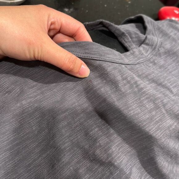 Leallo Womens Gray Tie Waist Split Back Cotton Cuffed Jumpsuit Size Medium - Picture 7 of 8